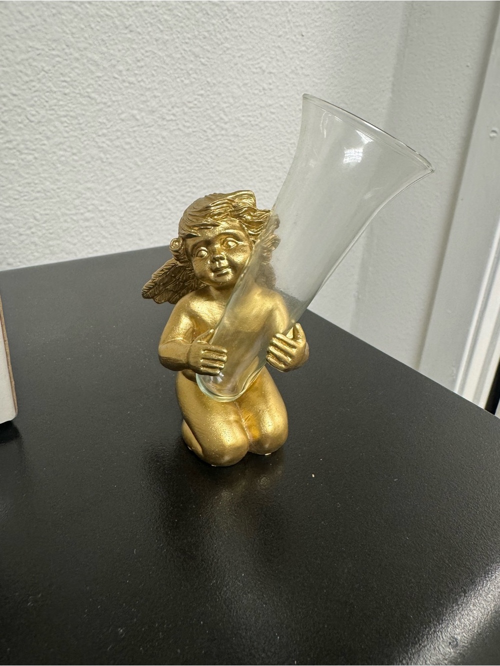 Two’s Company Gold Cherub Decorative Vase Holder - Home Art Accent